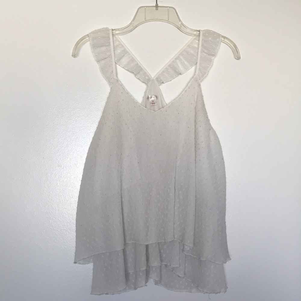 White polka dot halter top